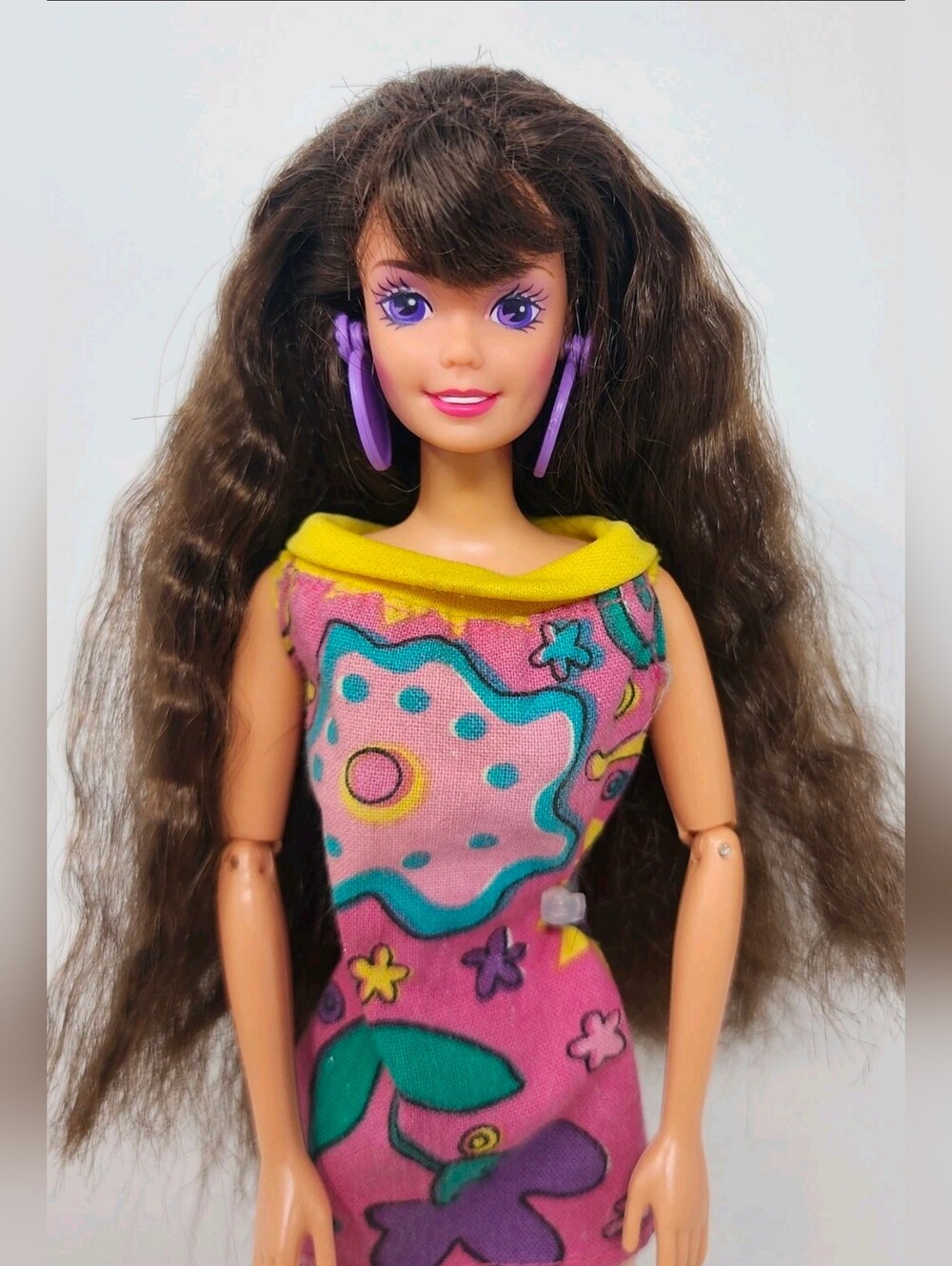 Mattel Barbie Teresa Crimped Hair Doll Jointed Flat Feet Articulated 90s Friend